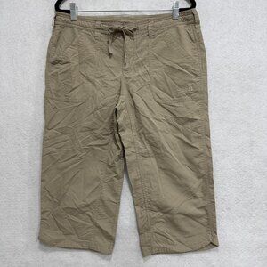 The North Face Pants Womens 10 Khaki Nylon Capri Crop Hiking Outdoor Casual